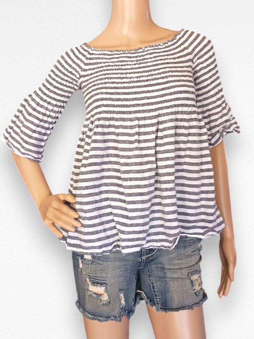 Stretchy Striped Top - Picture 2 of 6